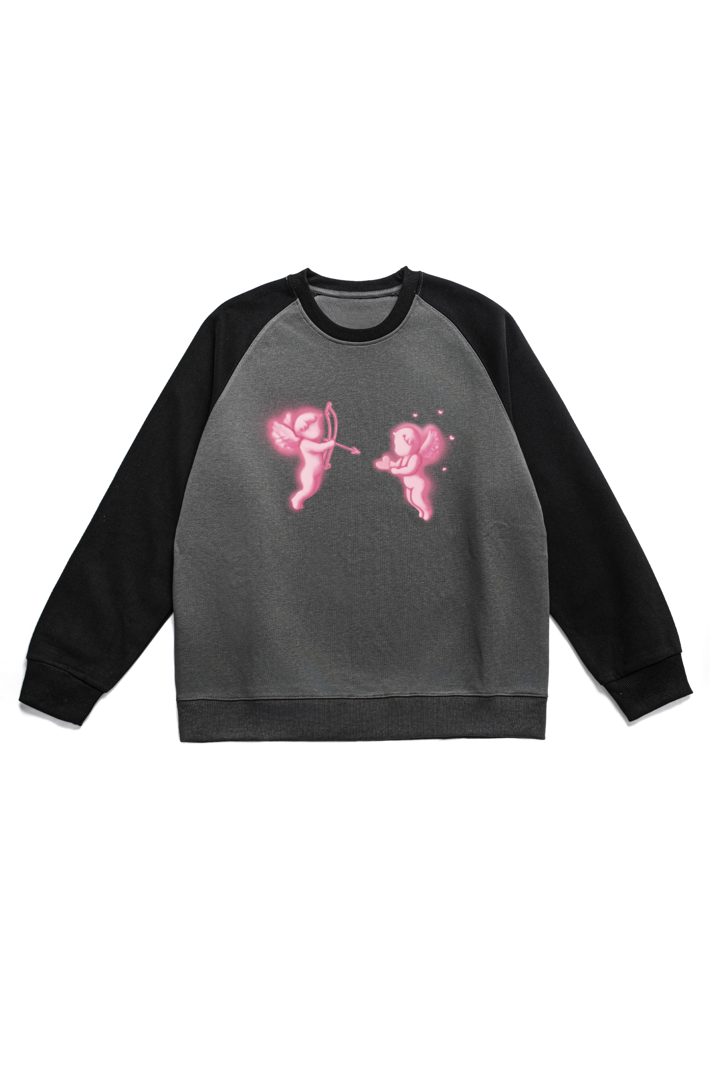 Cupid Love Print Long Sleeve Cotton T-Shirt