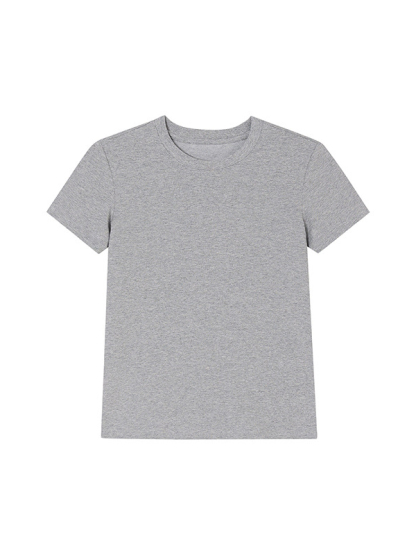 Basic Simple Straight Shoulder Short-sleeve T-shirt For Women