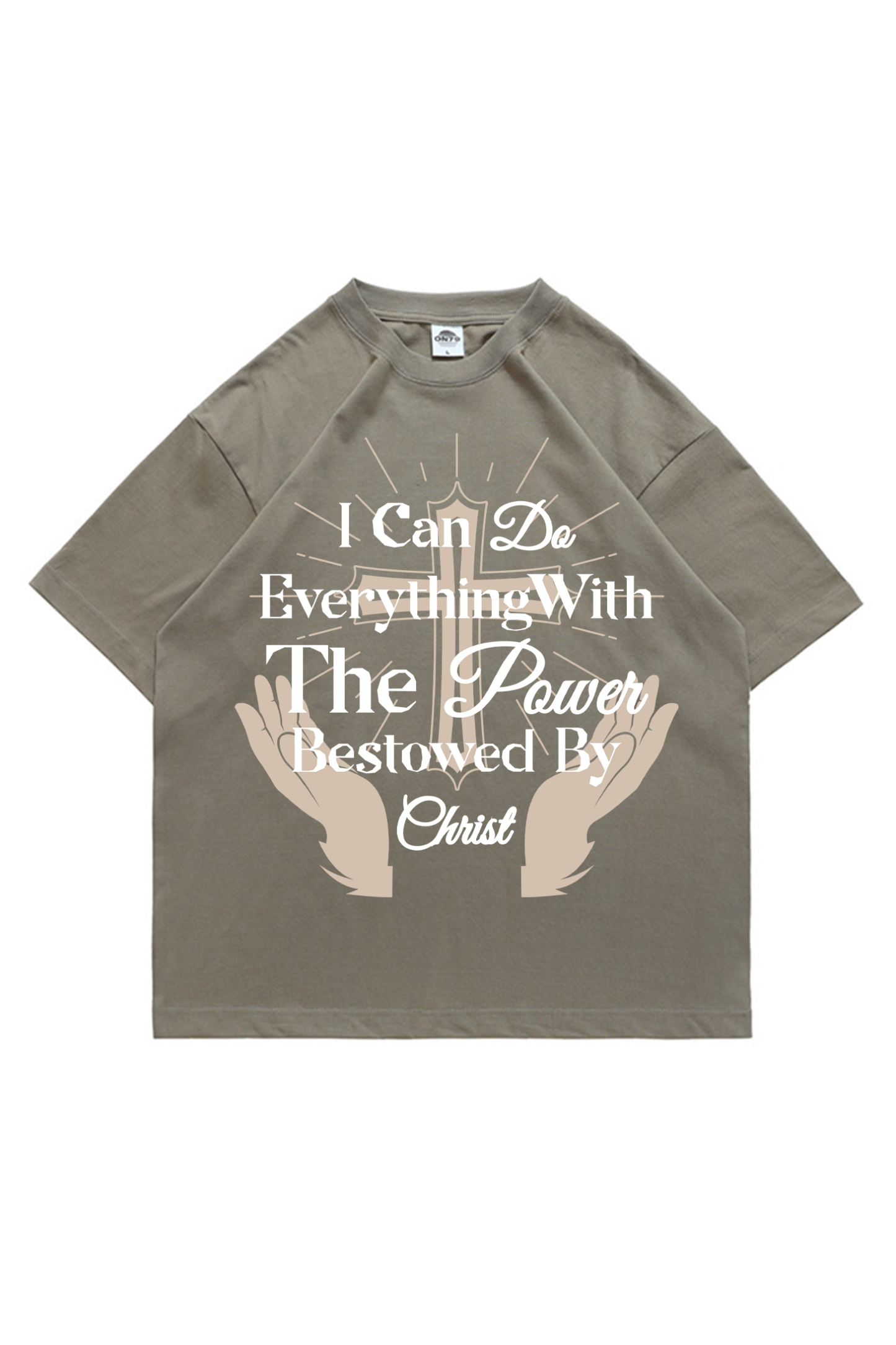 I Can Do Everything Printed Short-sleeved Cotton T-shirt