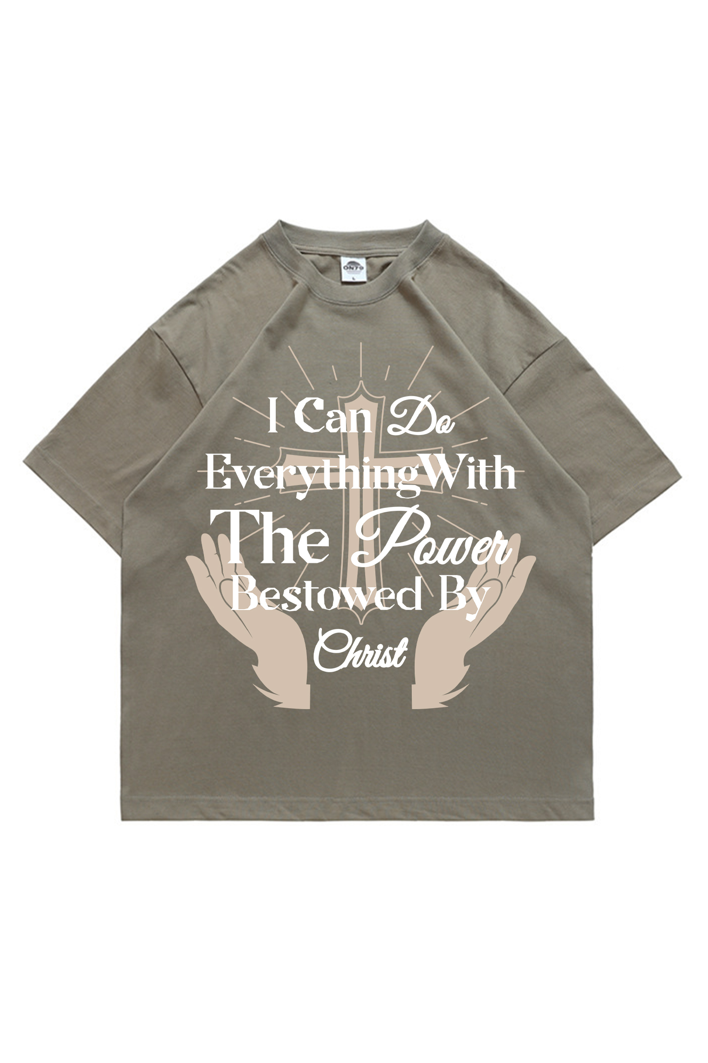 I Can Do Everything Printed Short-sleeved Cotton T-shirt