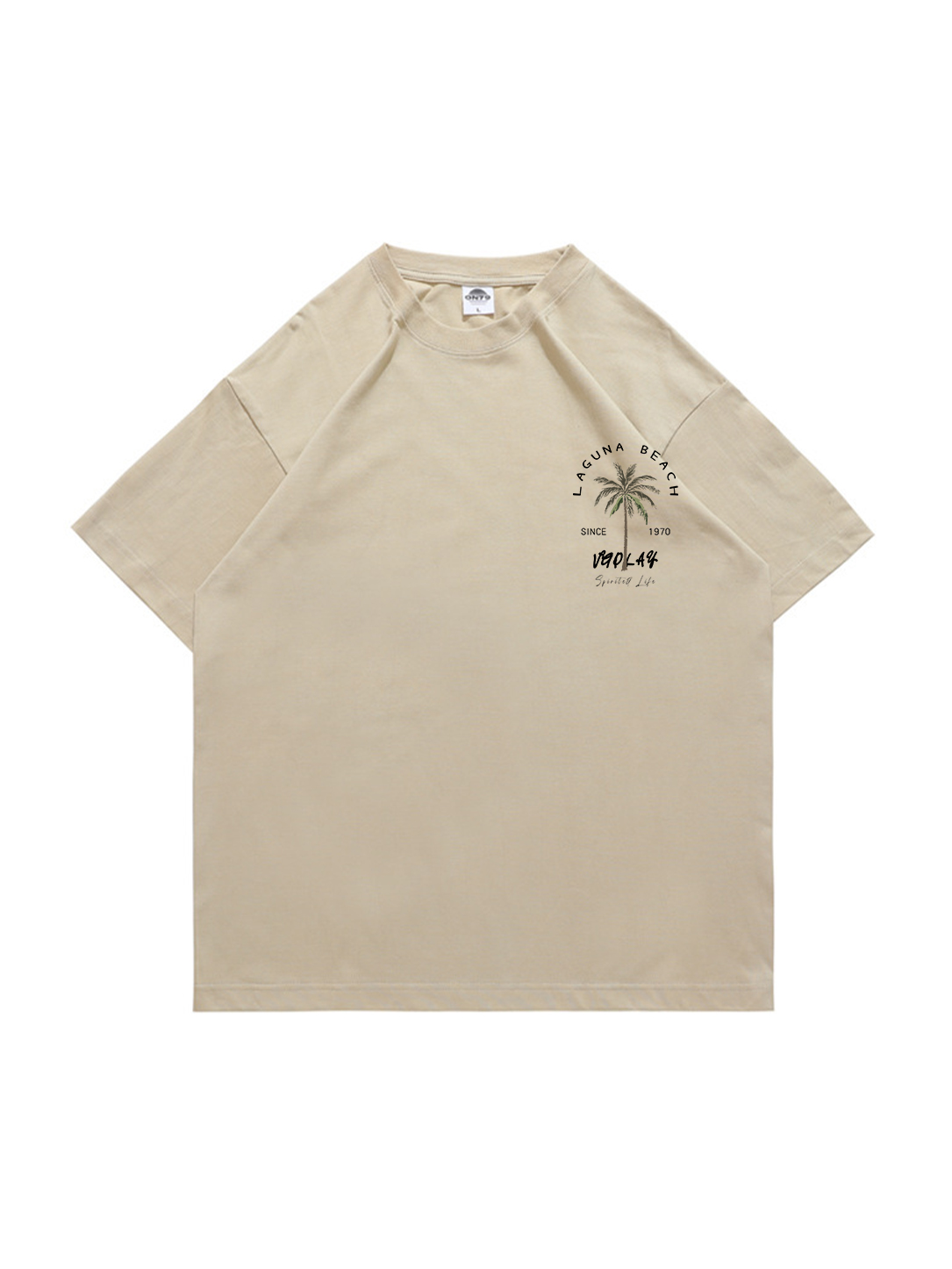 Laguna Beach Printed Short-sleeved Cotton T-shirt