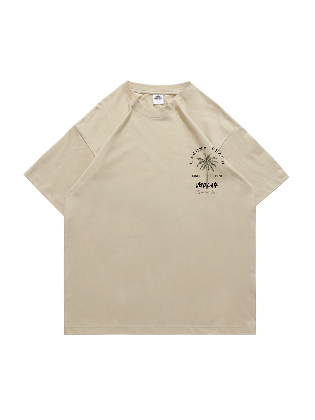 Laguna Beach Printed Short-sleeved Cotton T-shirt