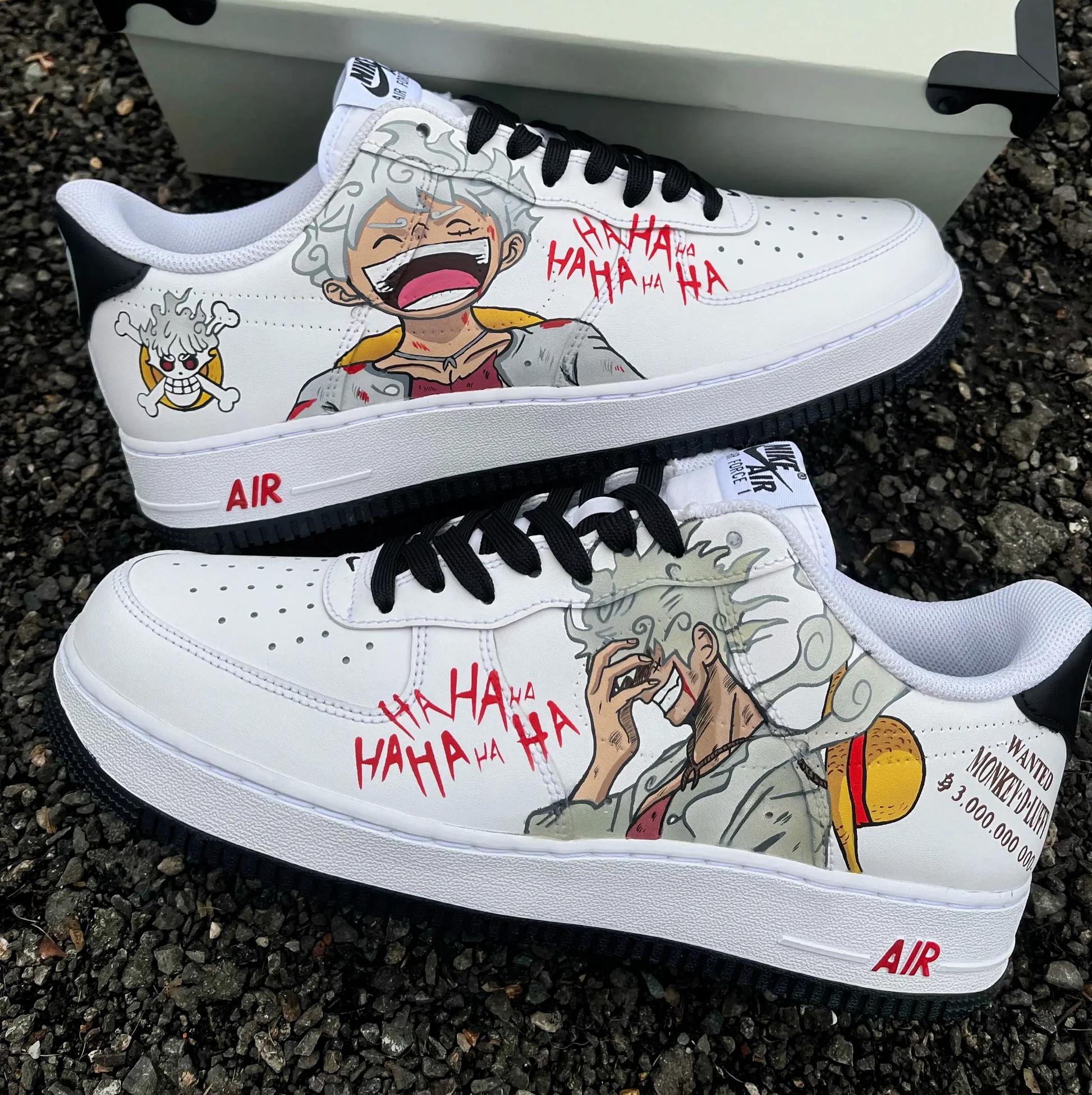 One Piece Custom Titans Style Shoes Hand Painted