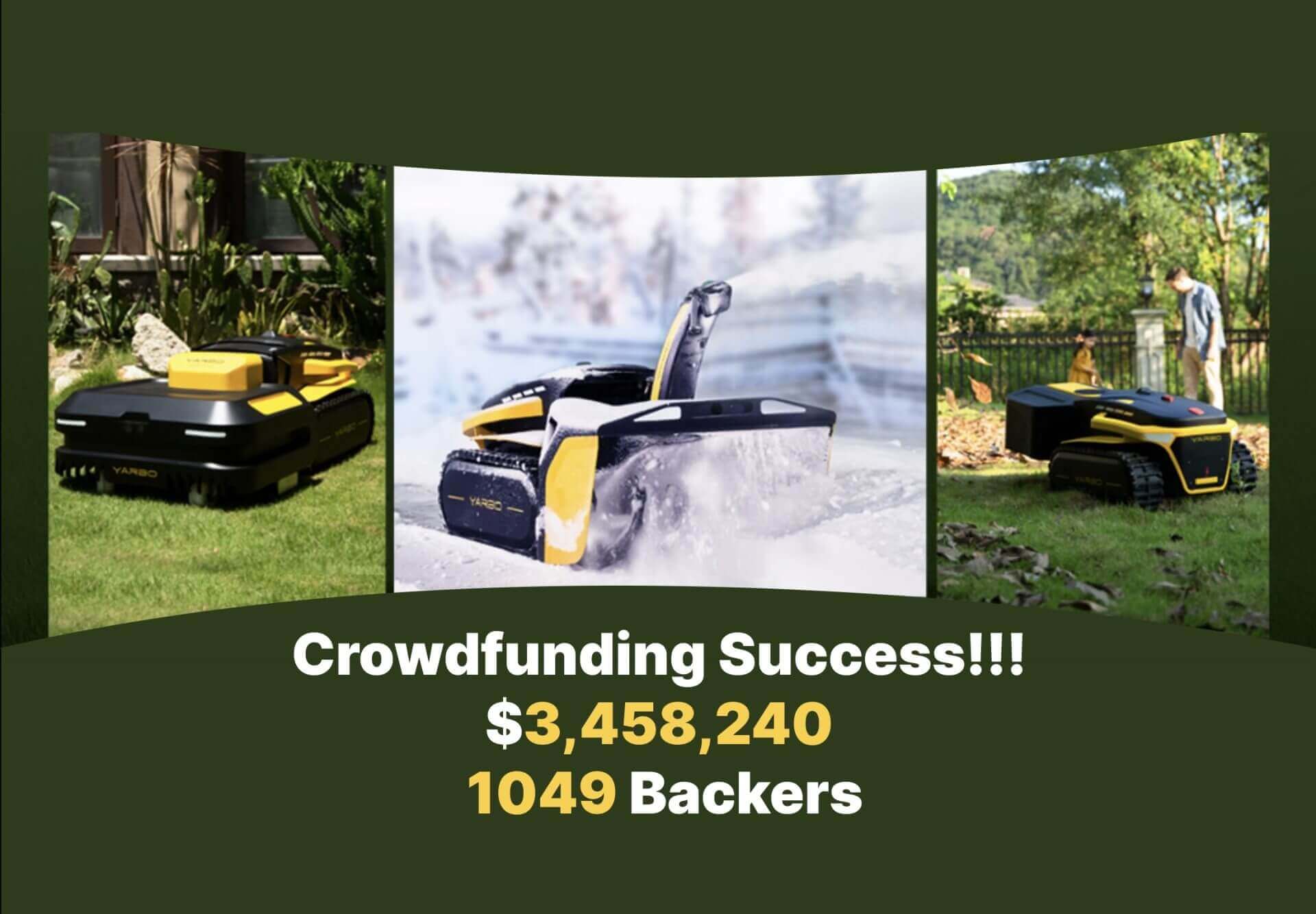 Yarbo&#8217;s Crowdfunding Campaign Successfully Completed: About $3.5 M Raised by Over 1000 Backers