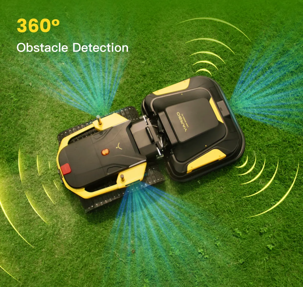 Robotic lawn mower Yarbo 360 degree obstacle
            detection