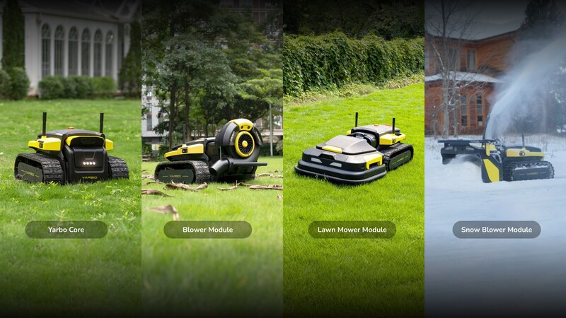  Yarbo&rsquo;s modular lawn care system 