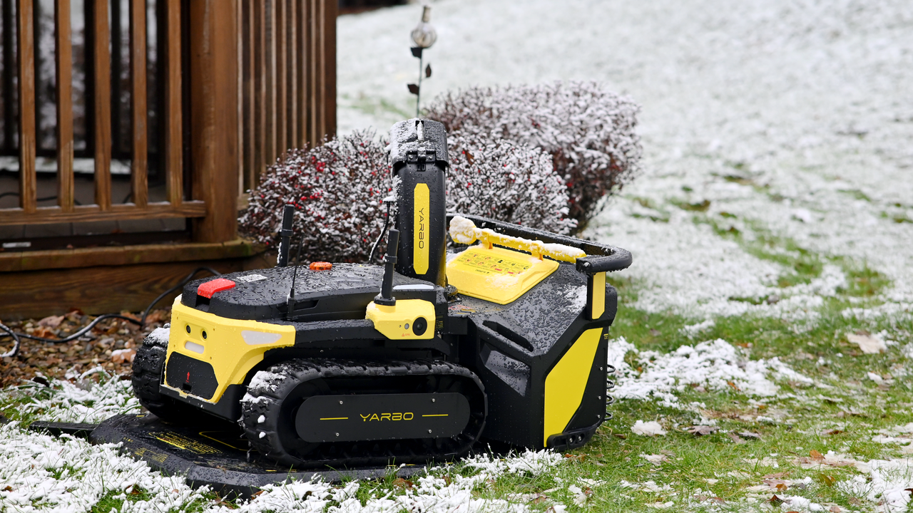 The yarbo snow blower is working.