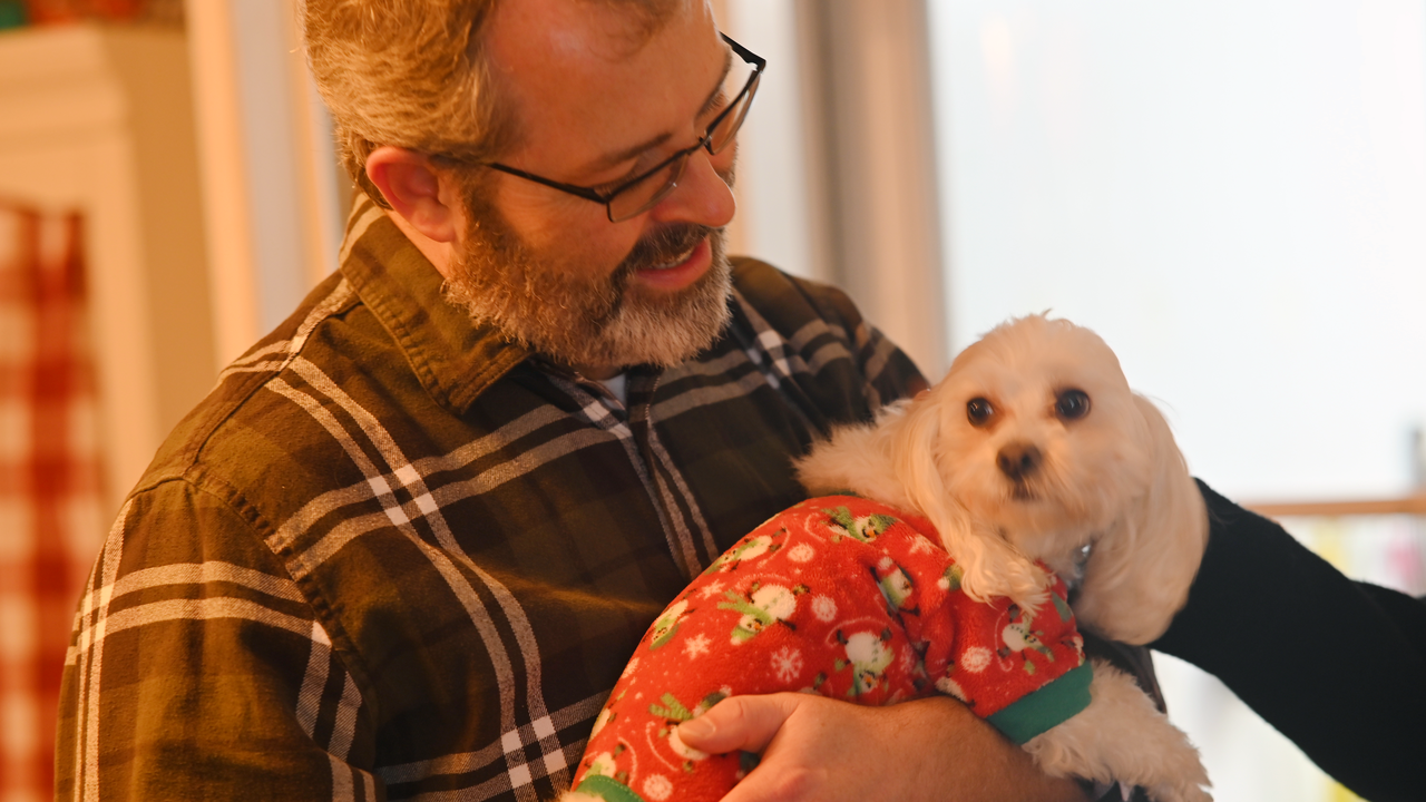Jason and his cute dog