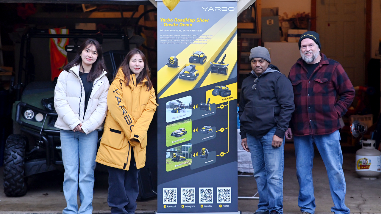 Kent Ross and Yarbo team at the Yarbo RoadMap Show
