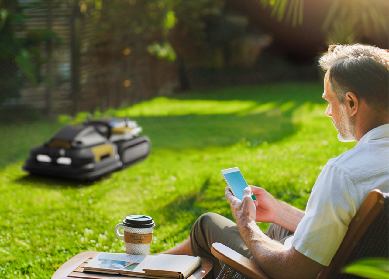 Sit back and relax while Yarbo mows your lawn