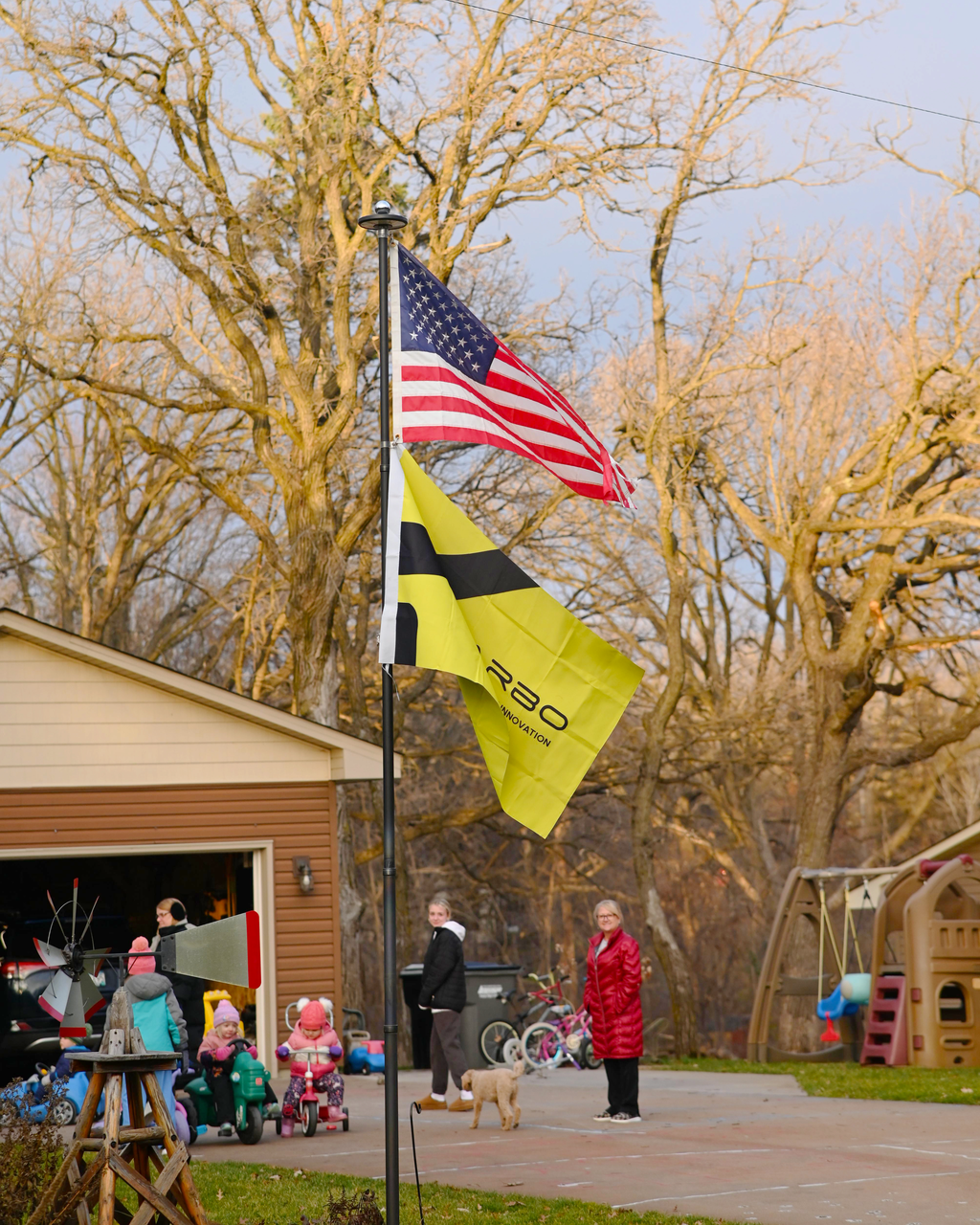 Yarbo flag with the US Flag