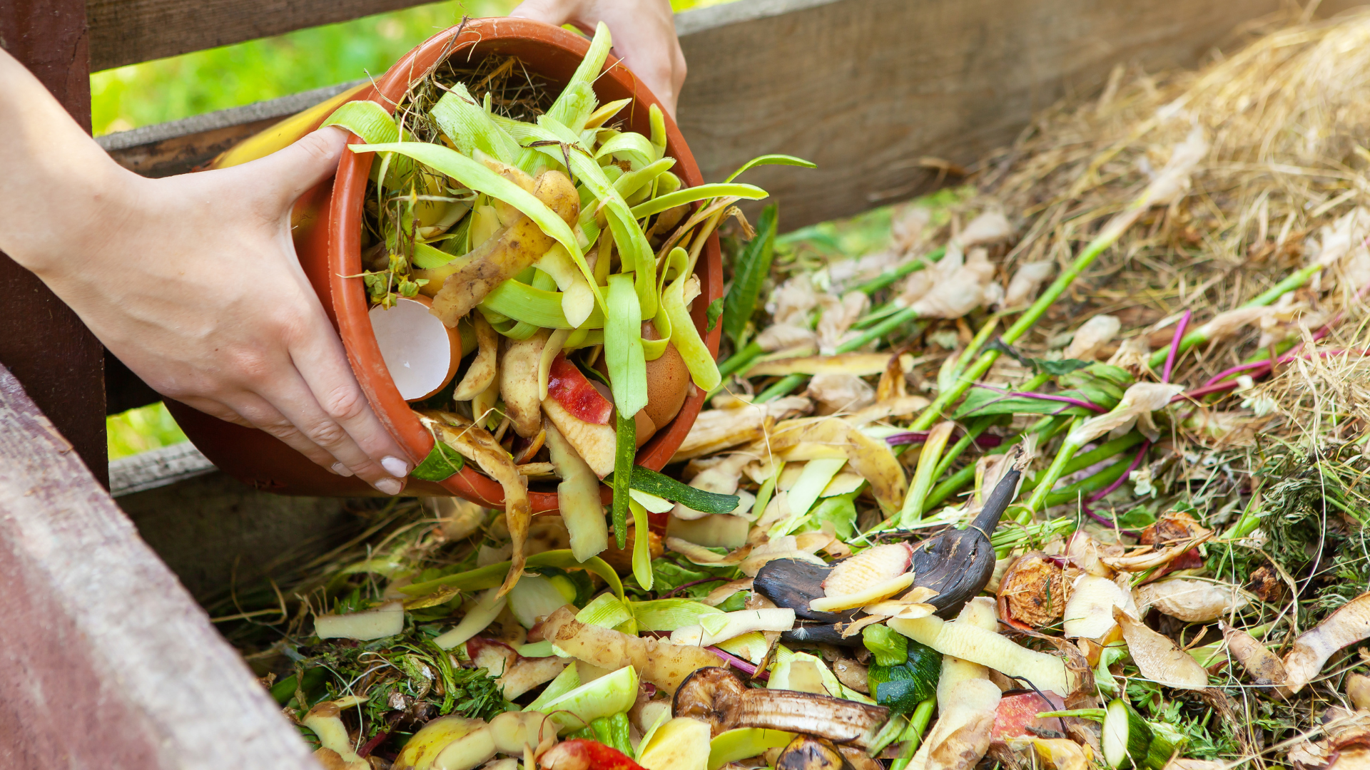 Creating compost form kitchen waste
