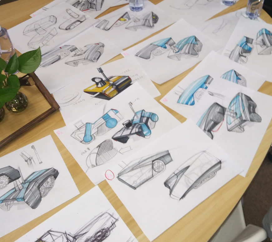 Yarbo's early sketches and designs
