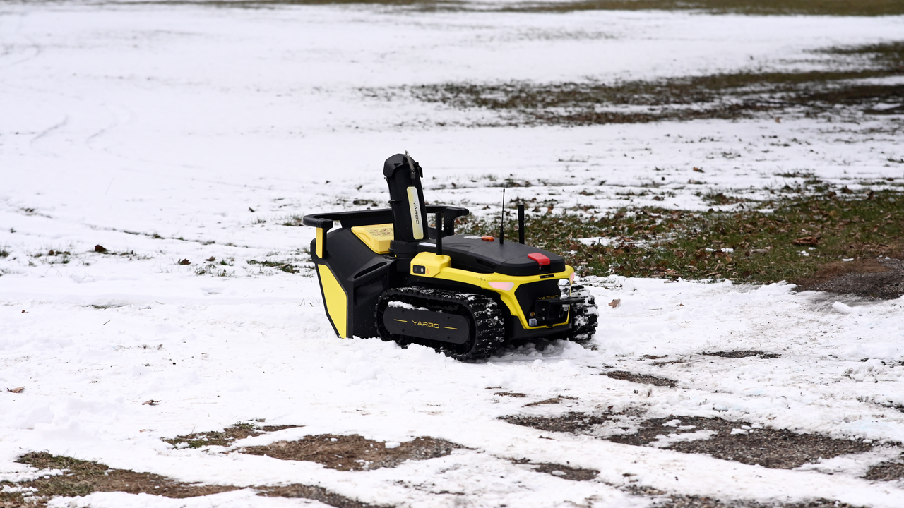 Yarbo's Robot Snow Blower in action
