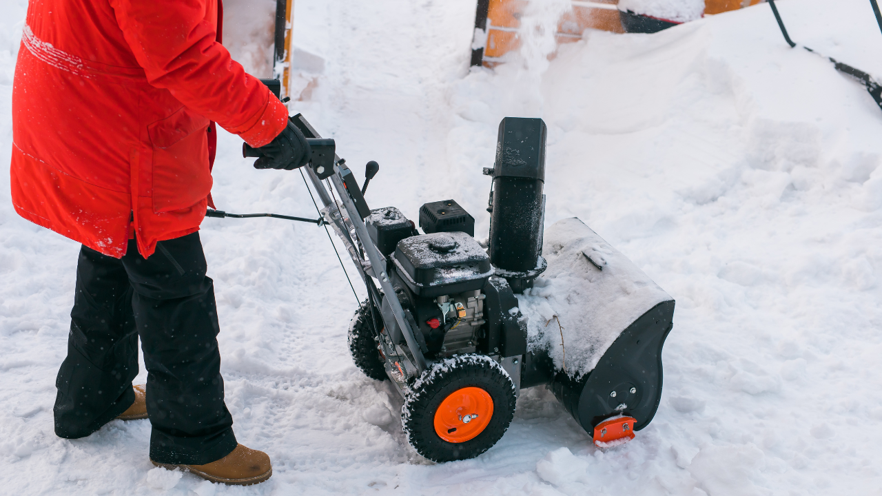 embracing cold for manual snow blowing 