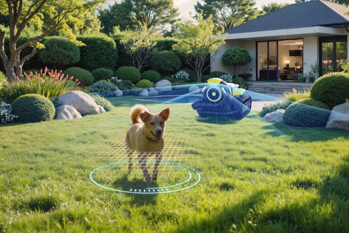 Pets safe robot lawn mower 