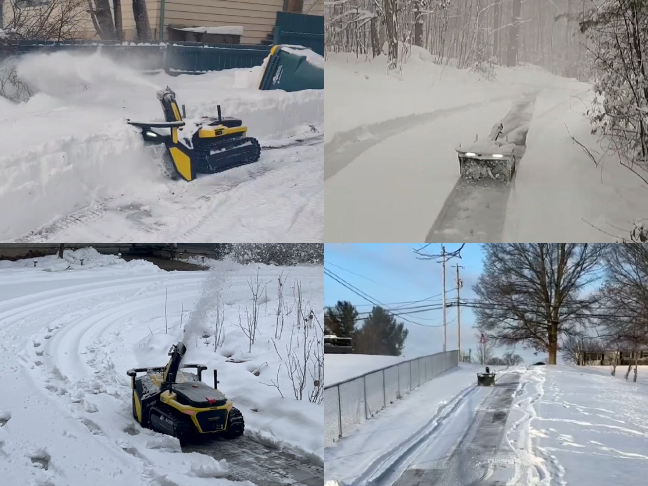 Yarbo operating in different snow conditions 