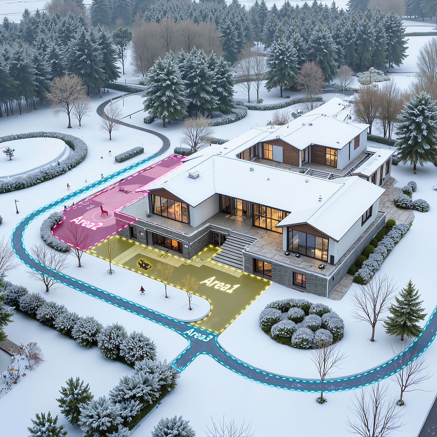 different mowing zones for Yarbo 