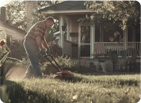 Spending 3 hours weekly on yard chores
