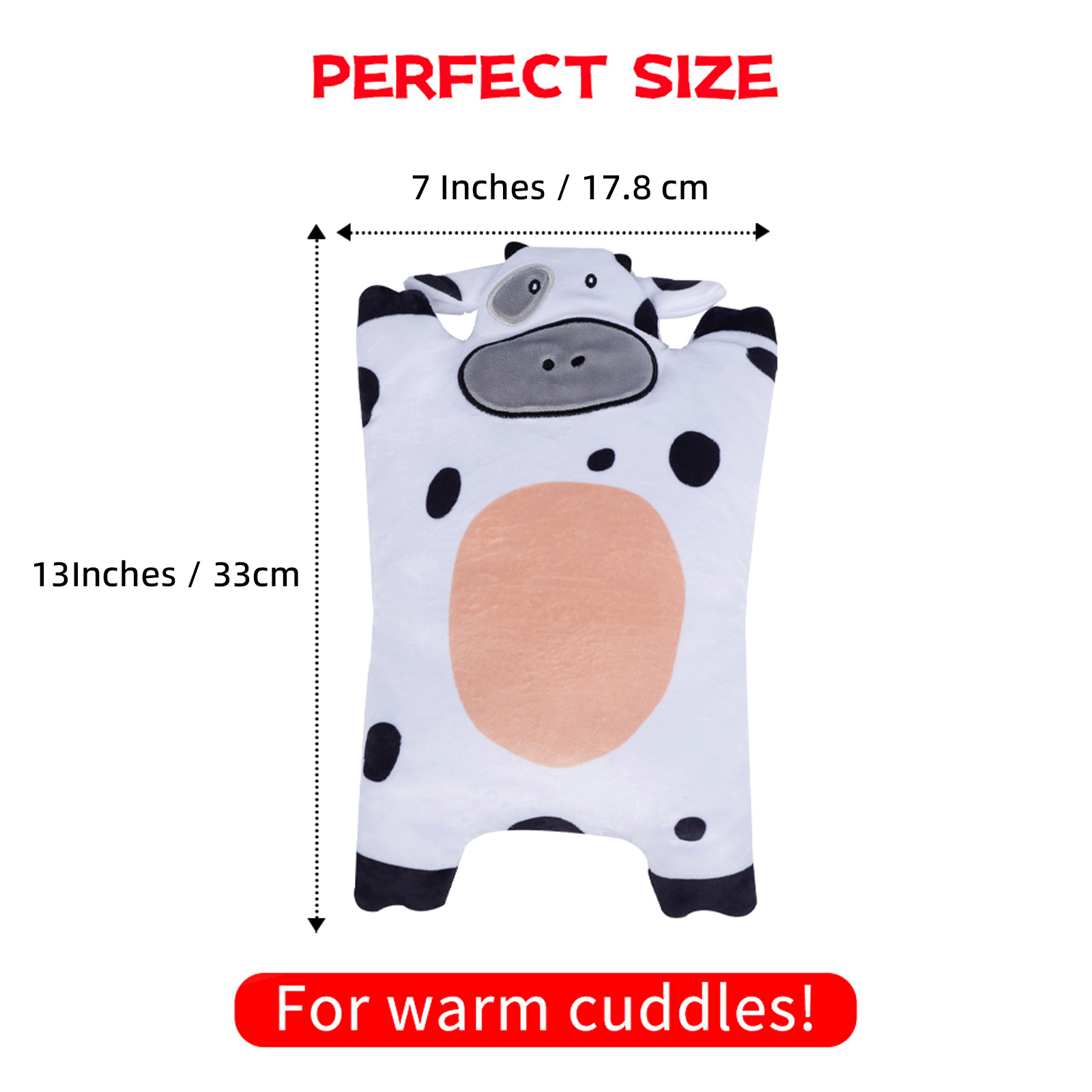 Microwave Heating Pad for Pain Relief, Heating Pads for Cramps, Back Pain, Neck Shoulder, Muscles, Knee, Joints, Microwavable Natural Heat Pack Moist Heat, White Cow, Keep Warm In Autumn And Winter