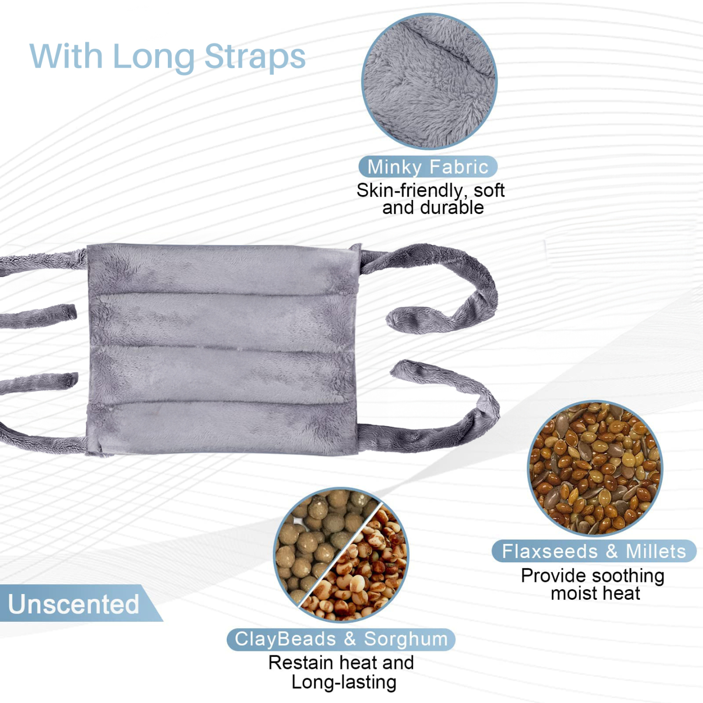 Microwave Heating Pad for Knee Pain Relief & Arthritis Elbow,Muscle and Joint, Microwavable Heated Knee Wrap for Tennis Elbow Treatment, Men and Women