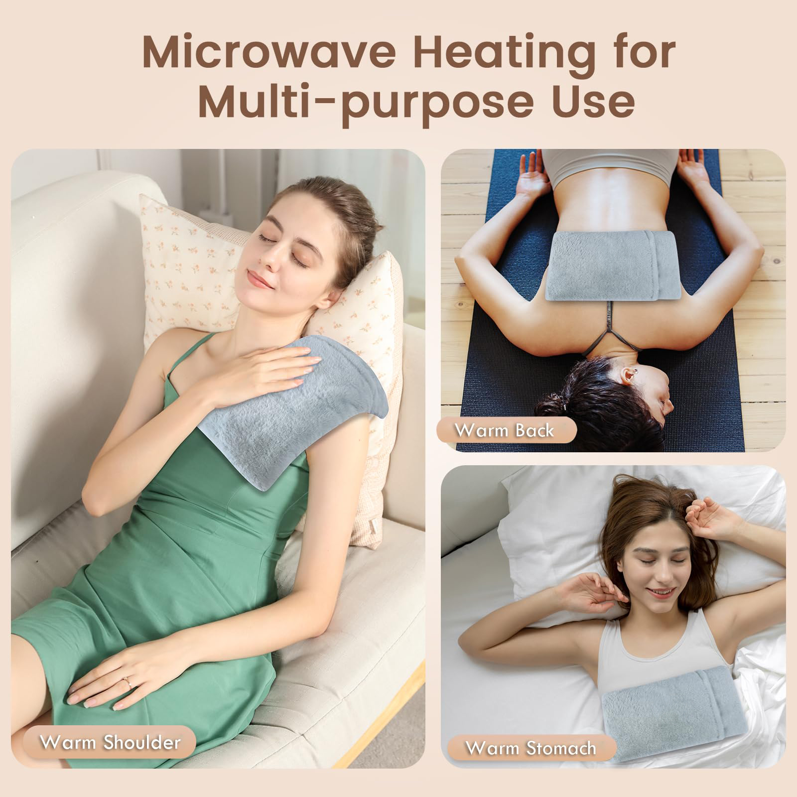 Microwavable Therapy Hand Muff, Moist Heated Hand Warmer Pouch Relief for Hands and Fingers Arthritis, Stiff Joints, Raynaud's, Trigger Finger, Unscented Hands Mitts Warmers with Washable Cover