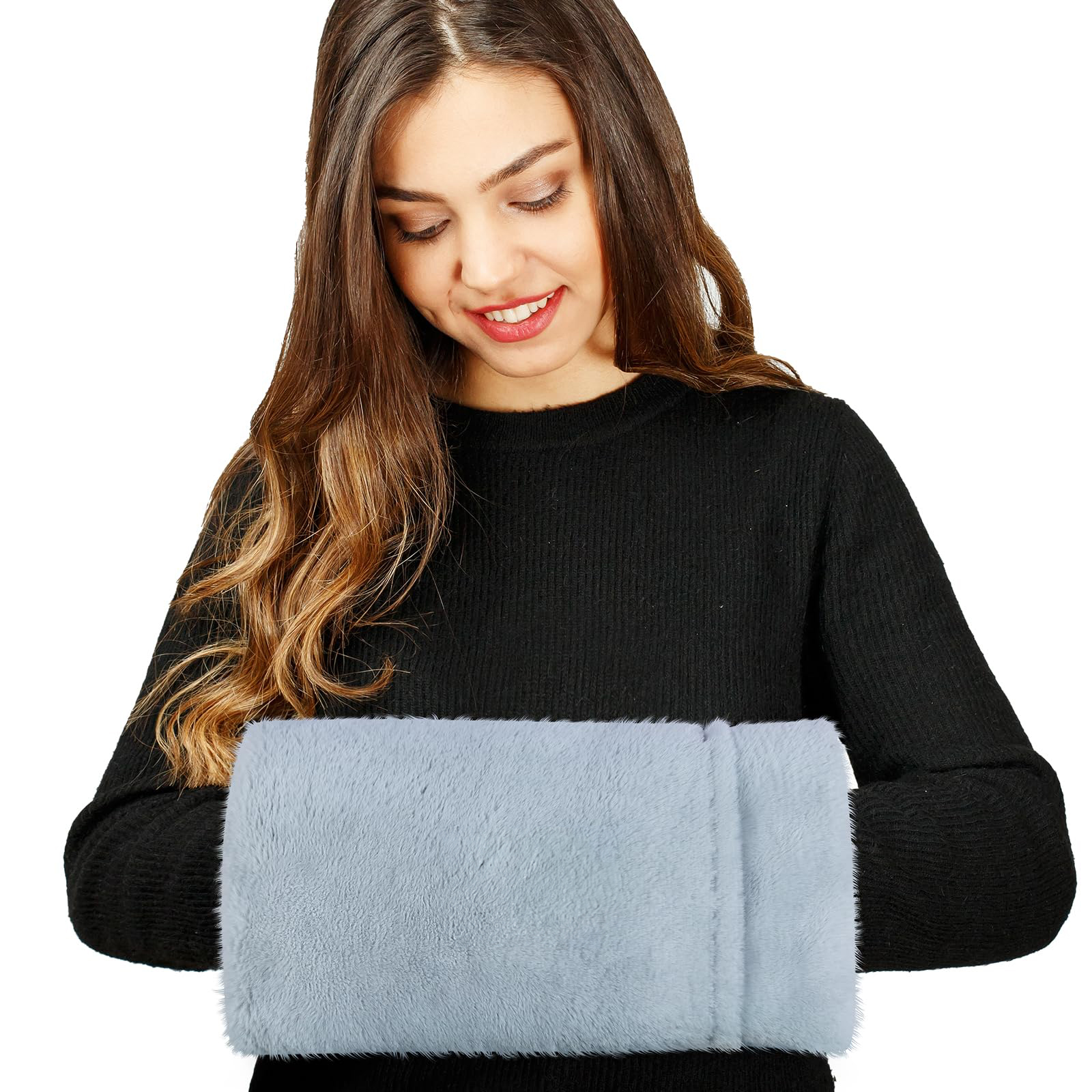Microwavable Therapy Hand Muff, Moist Heated Hand Warmer Pouch Relief for Hands and Fingers Arthritis, Stiff Joints, Raynaud's, Trigger Finger, Unscented Hands Mitts Warmers with Washable Cover