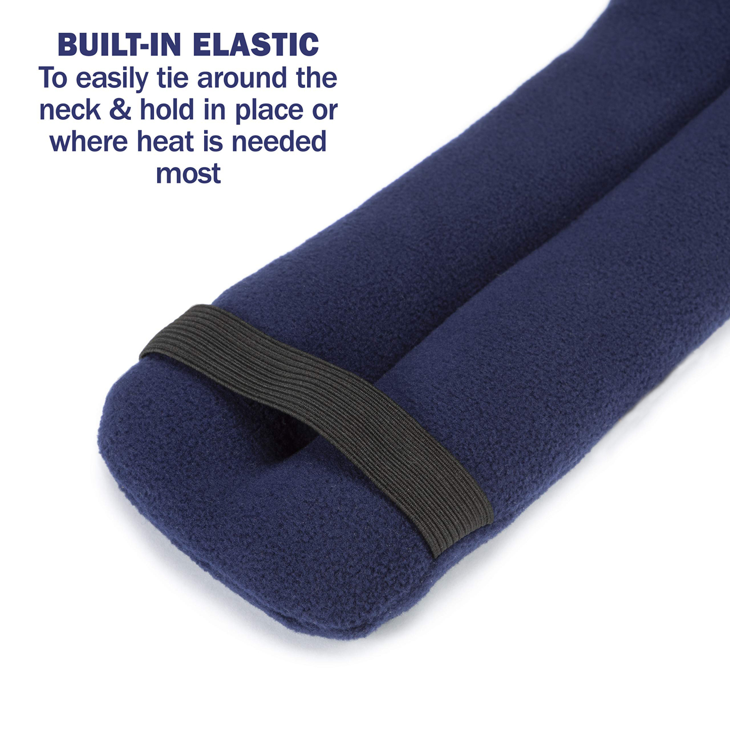 Microwave Heating Pad, Microwavable Heated Neck and Shoulder Wrap, Hands-Free Weighted Moist Hot or Cool Pack, Soft Fleece Cover and Flaxseed Filling