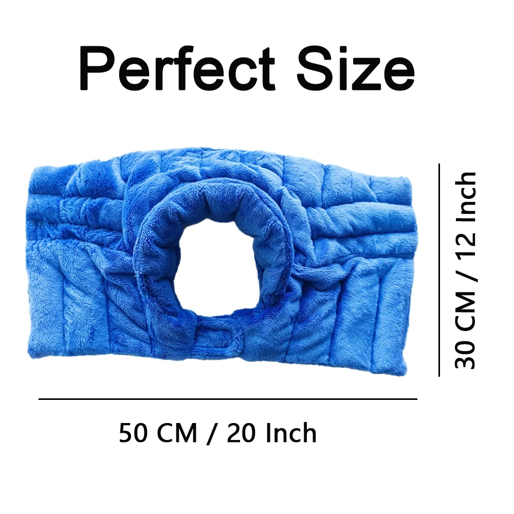 Microwave Heating Pad For Neck, Microwavable Heated Back and Shoulder Wrap, Hands-Free Weighted Moist Hot or Cool Pack