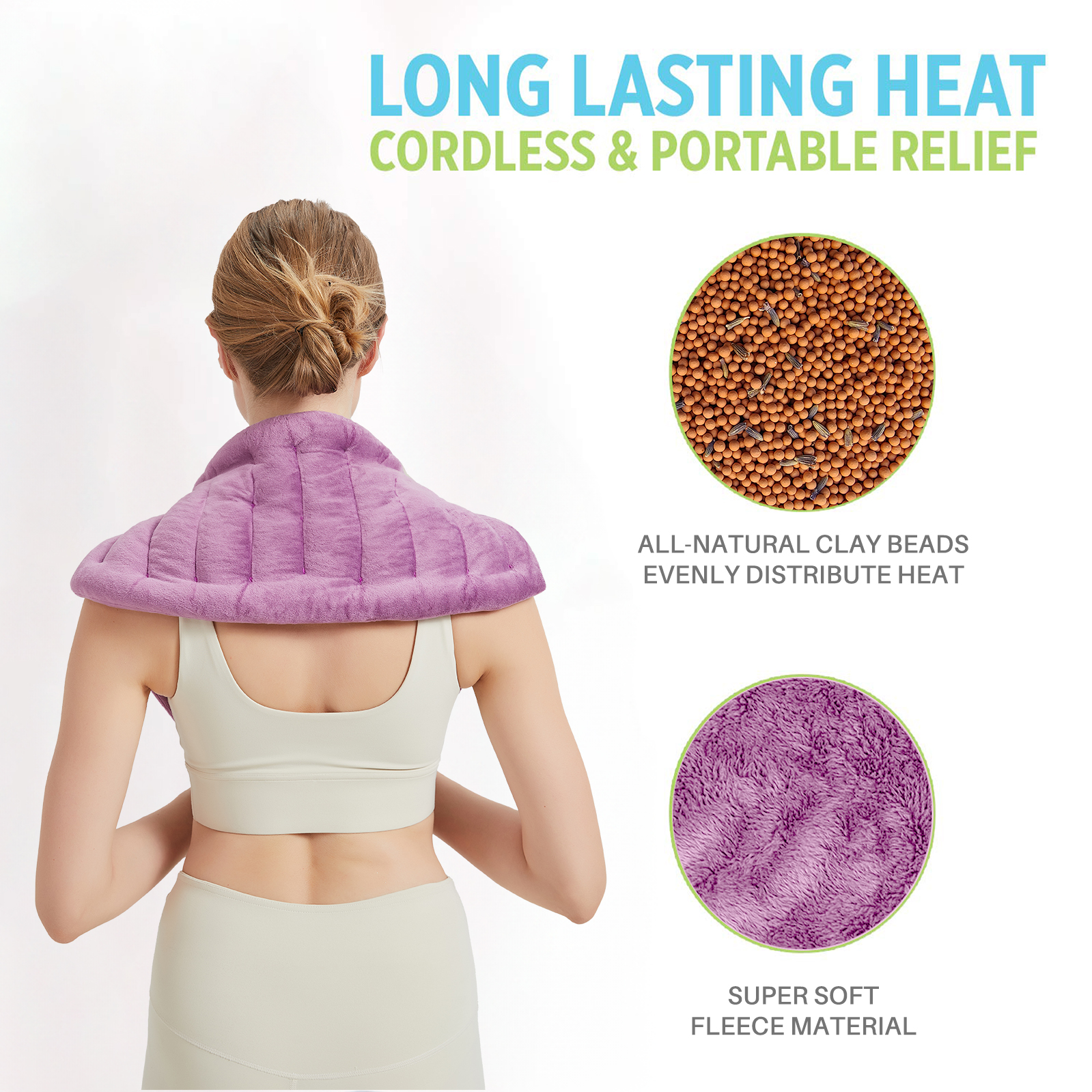 Microwavable Heating Wrap for Lower Back, Waist, and Shoulder – Microwave Heated Pack with Moist Heat for Waist