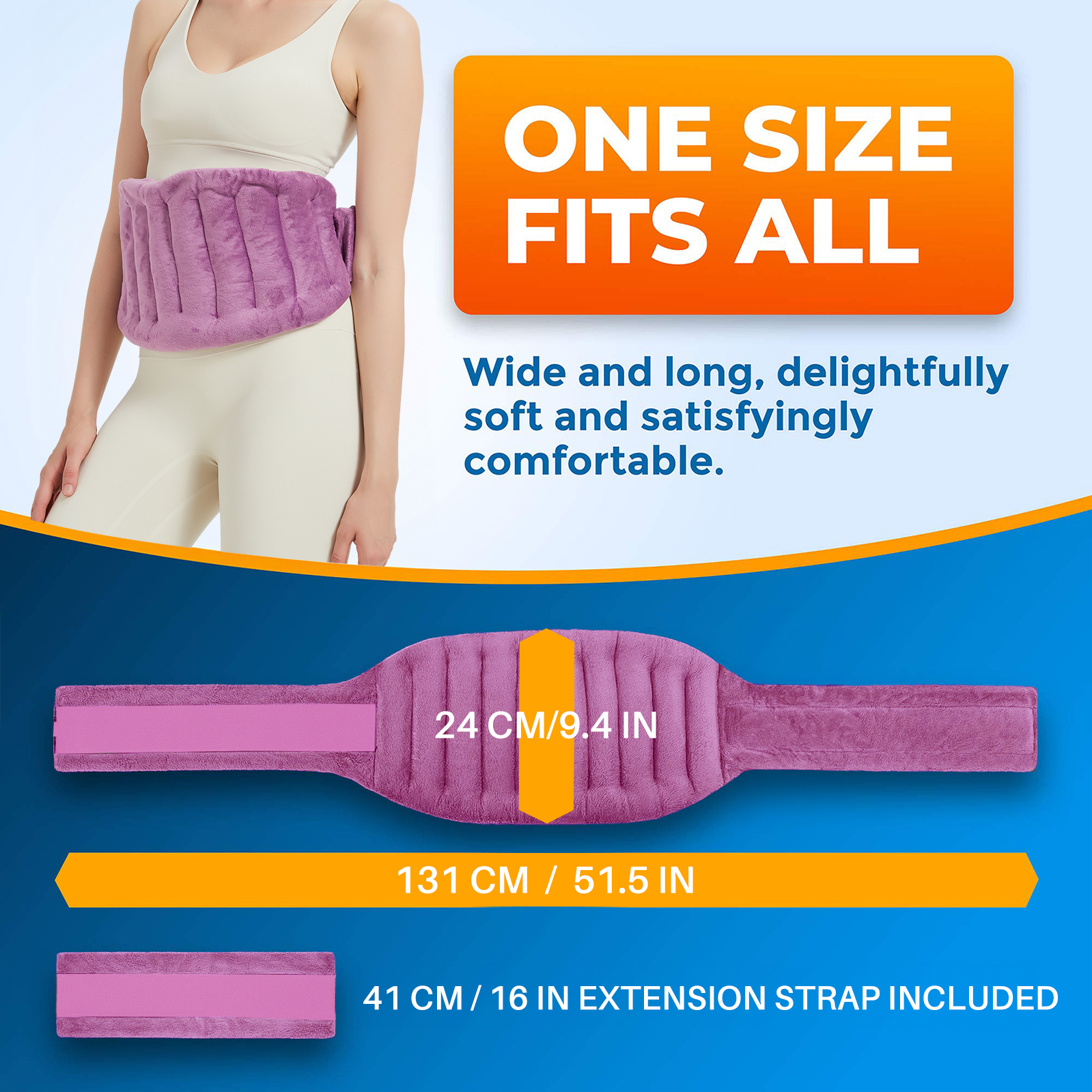 Microwavable Heating Wrap for Lower Back, Waist, and Shoulder – Microwave Heated Pack with Moist Heat for Waist