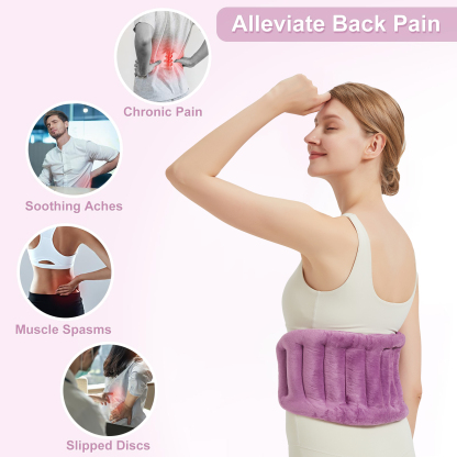Microwavable Heating Wrap for Lower Back, Waist, and Shoulder – Microwave Heated Pack with Moist Heat for Waist