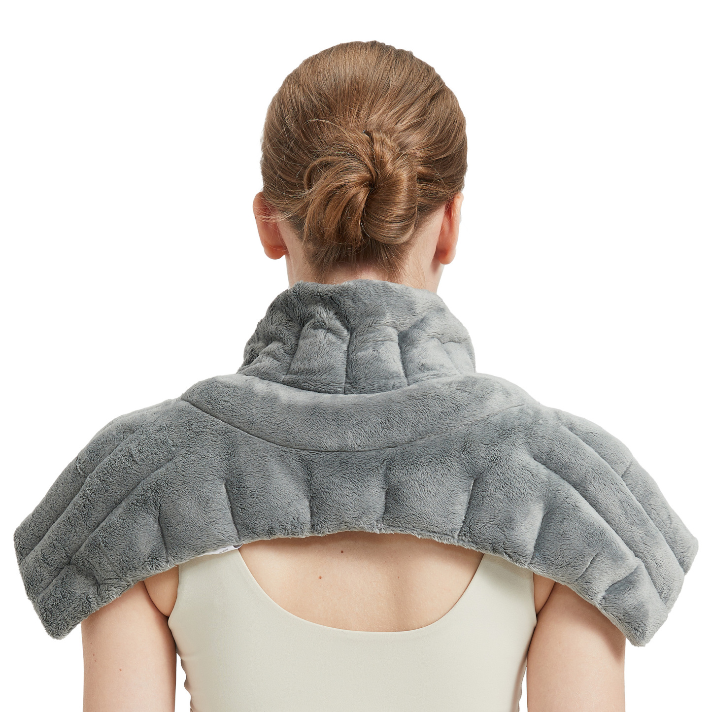 Microwave Heating Pad For Neck, Microwavable Heated Back and Shoulder Wrap, Hands-Free Weighted Moist Hot or Cool Pack