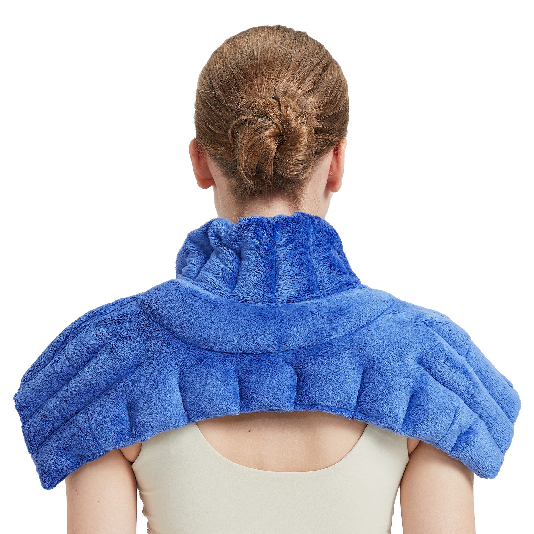 Microwave Heating Pad For Neck, Microwavable Heated Back and Shoulder Wrap, Hands-Free Weighted Moist Hot or Cool Pack