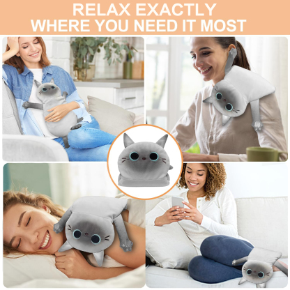 Microwave Heating Pad for Pain Relief, Heating Pads for Cramps, Back Pain, Neck Shoulder, Muscles, Knee, Joints, Microwavable Natural Heat Pack Moist Heat, Black Cat, Keep Warm In Autumn And Winter