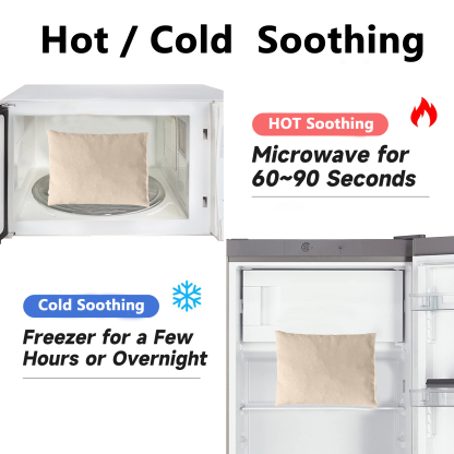 Heated Pillow, Microwave Heating Pad for Cramps, Back, Neck, Shoulders, Leg - Reusable Heat Pack, Hot Moist Microwavable Relax Pack