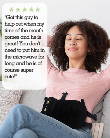 Microwave Heating Pad for Pain Relief, Heating Pads for Cramps, Back Pain, Neck Shoulder, Muscles, Knee, Joints, Microwavable Natural Heat Pack Moist Heat, Black Cat, Keep Warm In Autumn And Winter