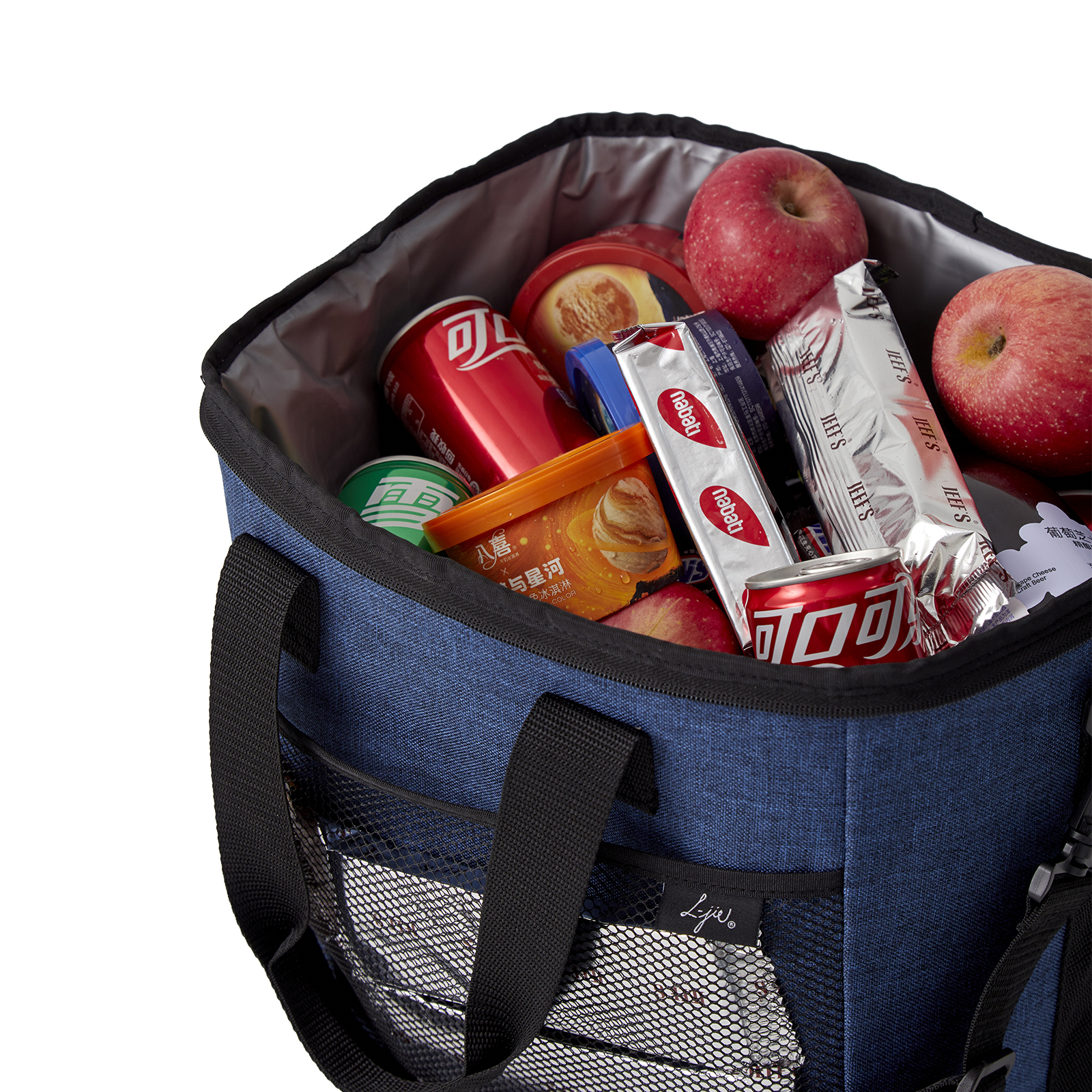 20L Insulated Cooler Bag, Shopping Bags, Thermal, Zipper, Collapsible, Tote, Cooler, Food Transport hot and Cold, Camping, delivery Groceries Freezer, Beach or Picnic Bags