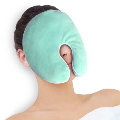 1pc Soothing Face Mask with Microwave Heating Pad - Hot & Cold Relax, Relaxing Spa Experience at Home, Includes Washable Cover, Microwave Heating Pad, Hot Cold Gel, Washable Cover