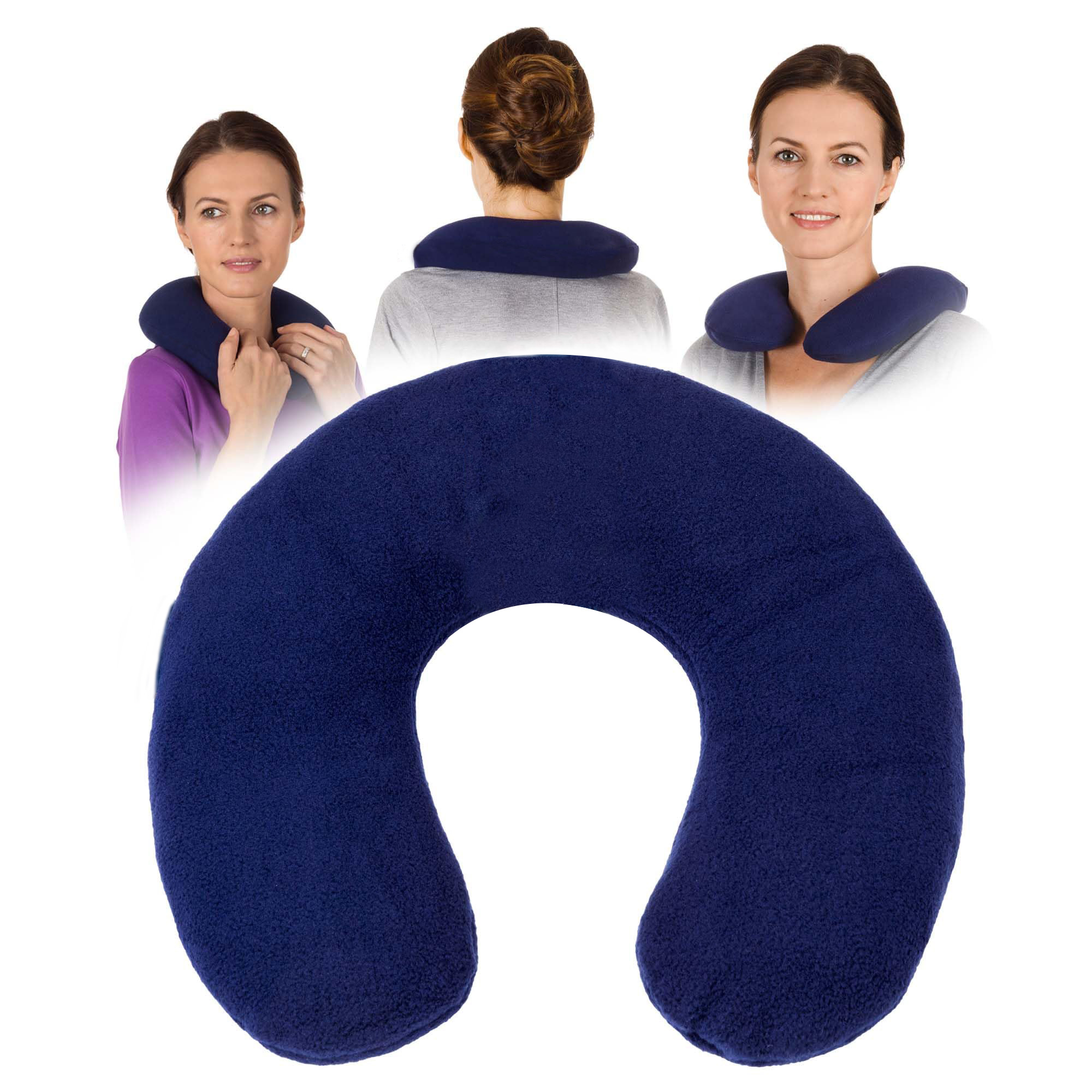 1pc Microwave Heating Pad, Microwavable Heated Neck Pillow for Moist Hot or Cold Relax, Heated Neck and Shoulder Wrap with Natural Filling and Washable Cover