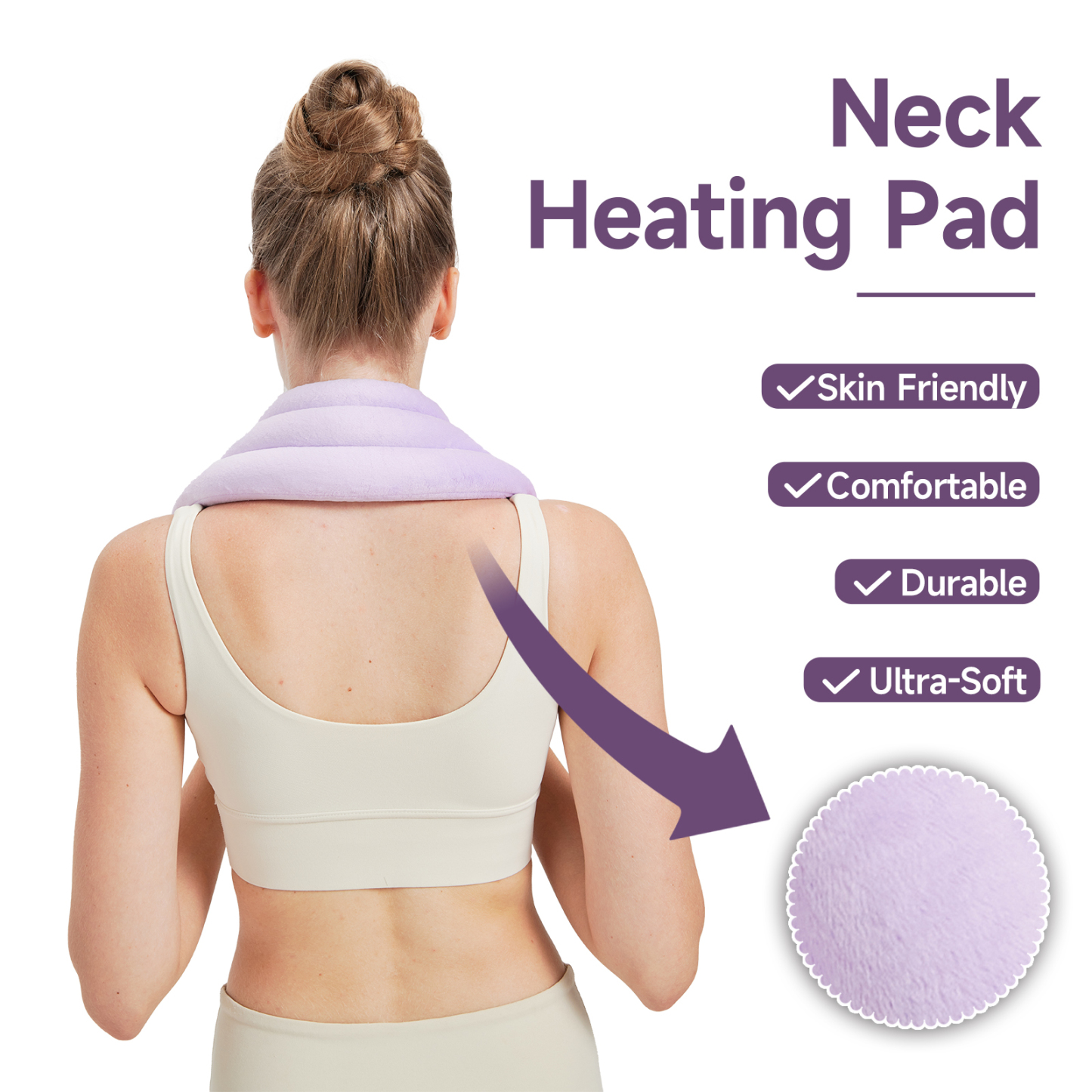 BECGAM Microwave Heating Pad, Microwavable Heating Pads for Neck and Shoulder, Heating Pad Microwavable Moist Heat Pack, Warm Compress