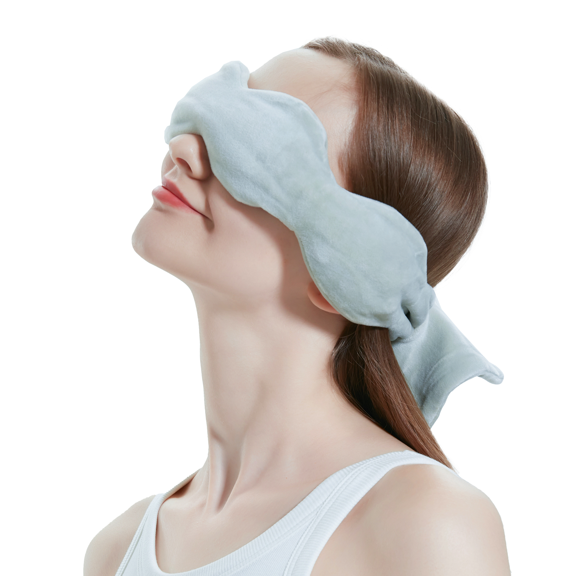 1pc Gentle Pressure Sleep Mask, Hot and Cold Eye Mask, Light Blocking Design For Sleeping, Travel & Relaxation, Flaxseed Filled, Microwaveable(with Washable Cover)