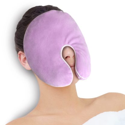 1pc Soothing Face Mask with Microwave Heating Pad - Hot & Cold Relax, Relaxing Spa Experience at Home, Includes Washable Cover, Microwave Heating Pad, Hot Cold Gel, Washable Cover