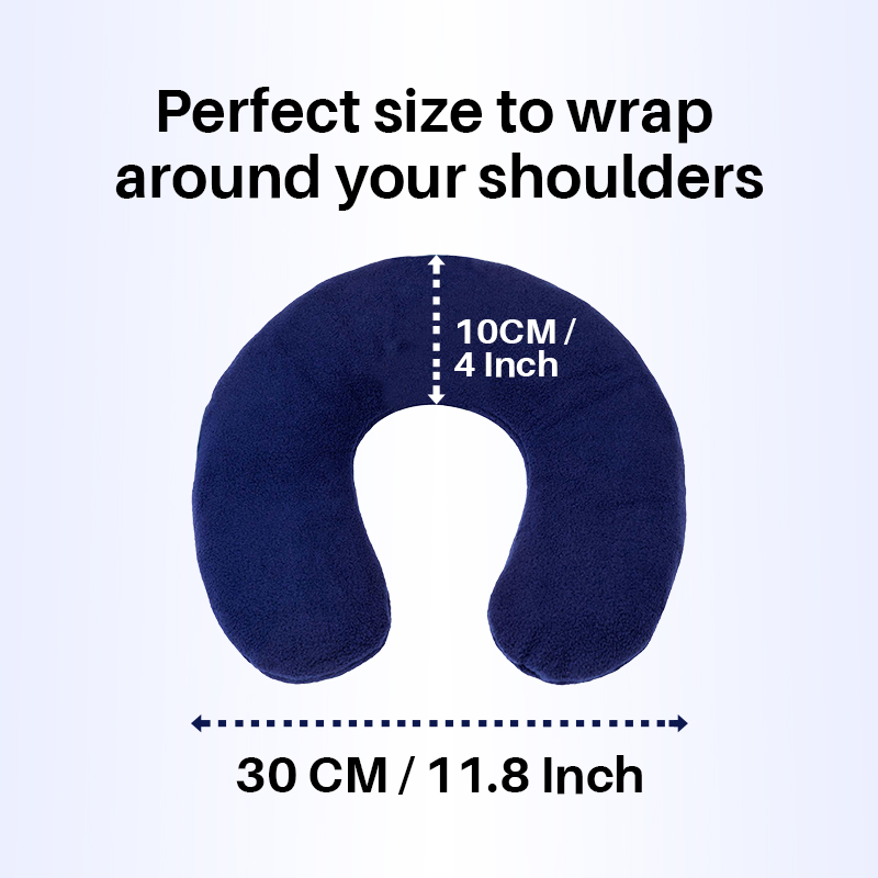 1pc Microwave Heating Pad, Microwavable Heated Neck Pillow for Moist Hot or Cold Relax, Heated Neck and Shoulder Wrap with Natural Filling and Washable Cover