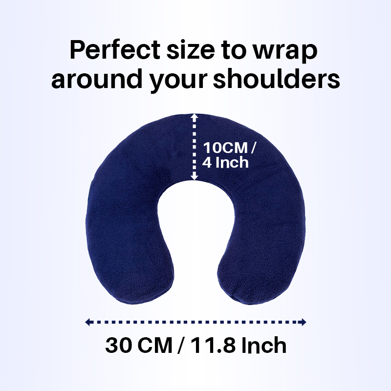 1pc Microwave Heating Pad, Microwavable Heated Neck Pillow for Moist Hot or Cold Relax, Heated Neck and Shoulder Wrap with Natural Filling and Washable Cover