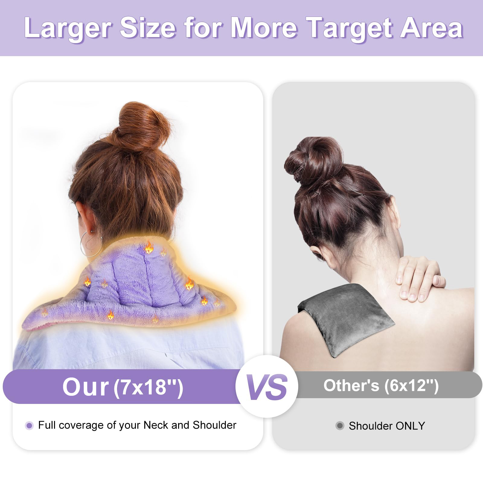 Microwave Heating Pad, 7x18" Microwavable Heating Pads for Neck and Shoulder, Heating Pad Microwavable Moist Heat Pack, Warm Compress