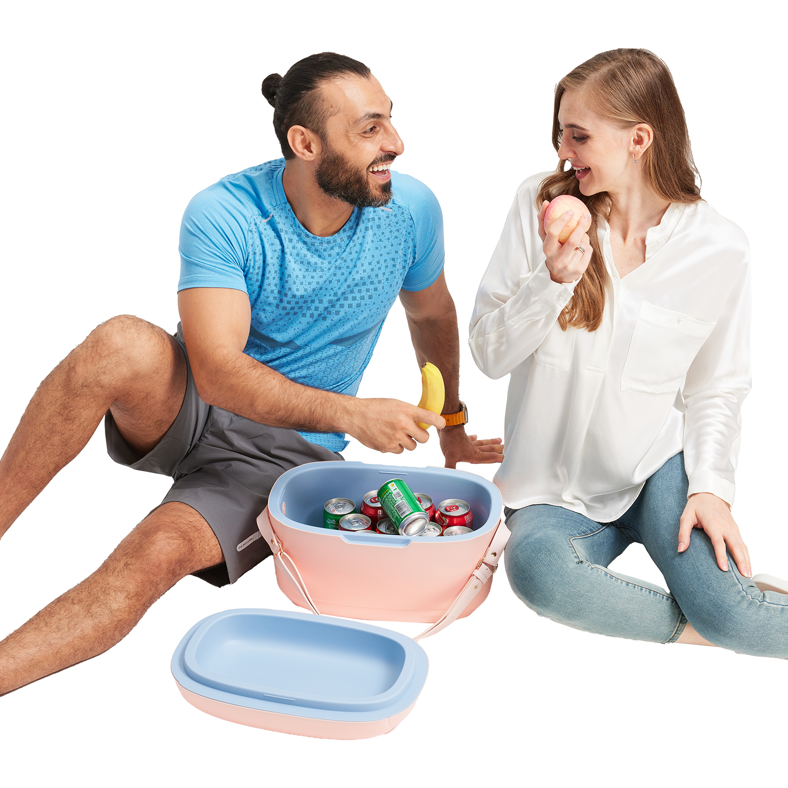 Cooler Box, Ice Cooler, Ice Chest Cooler, Hard Chest Box with Handles, Portable Coolers, for Beach, Drink, Beverage, Camping, Picnic, Fishing, Boat, Barbecue, Outdoor