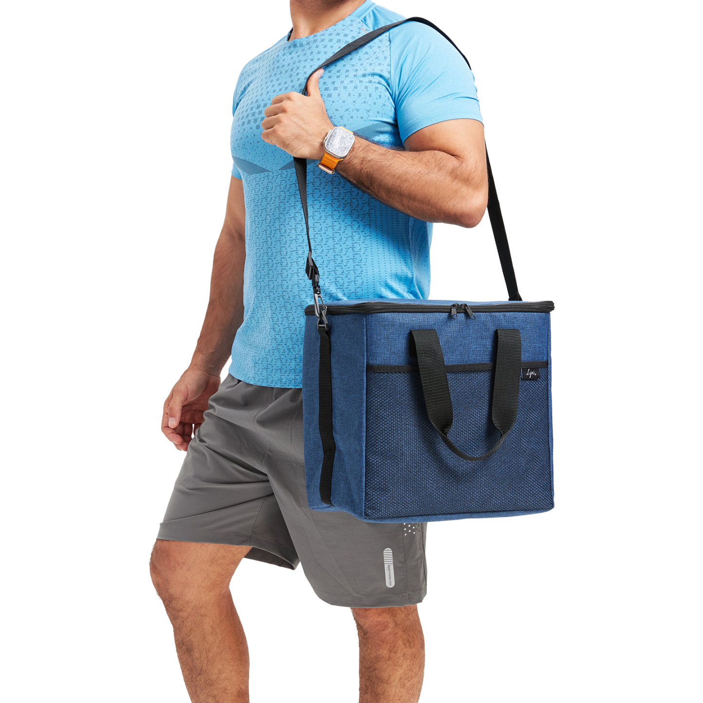 20L Insulated Cooler Bag, Shopping Bags, Thermal, Zipper, Collapsible, Tote, Cooler, Food Transport hot and Cold, Camping, delivery Groceries Freezer, Beach or Picnic Bags