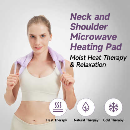 BECGAM Microwave Heating Pad, Microwavable Heating Pads for Neck and Shoulder, Heating Pad Microwavable Moist Heat Pack, Warm Compress