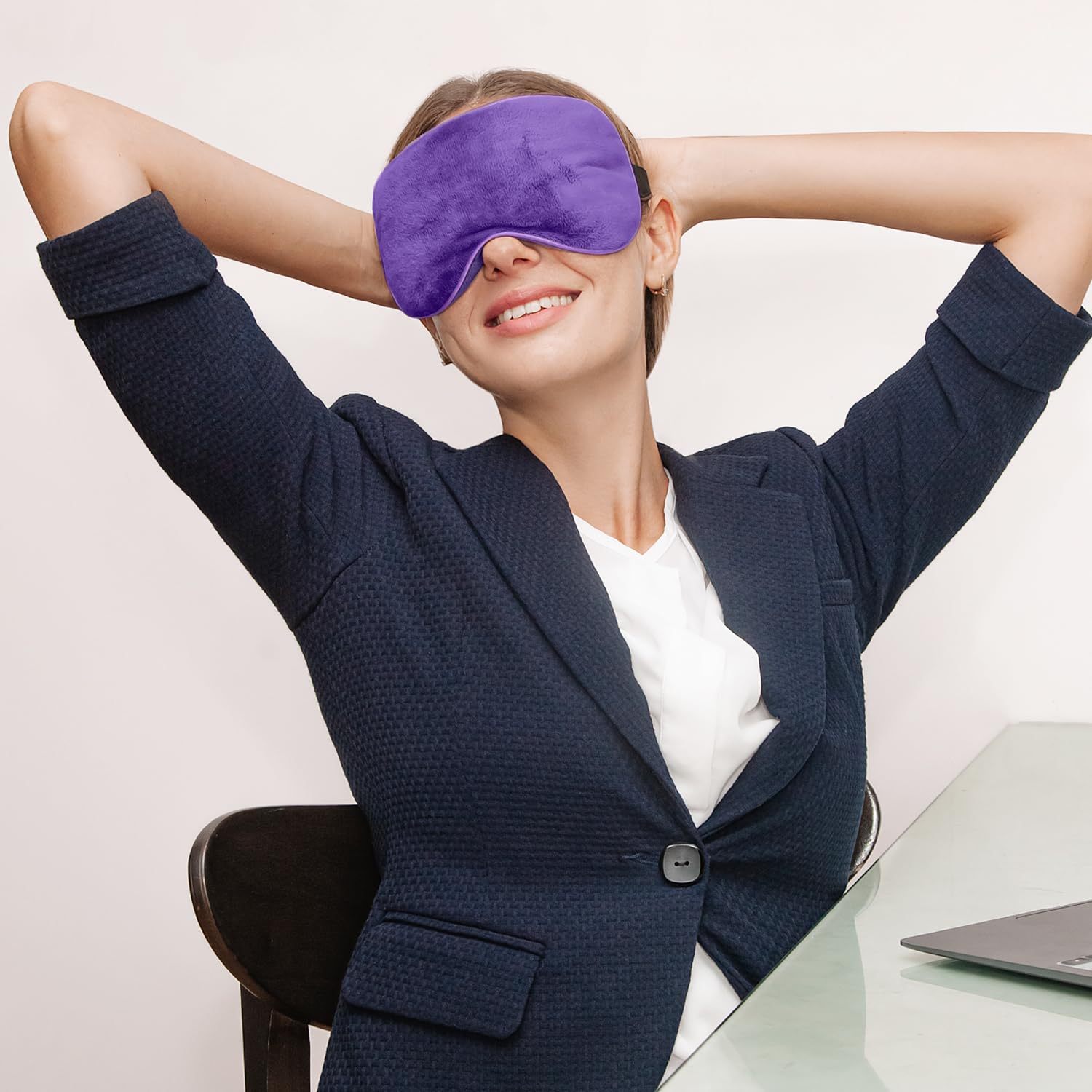 Cooling Eye Mask, Reusable Cold Sleep Eye Compress and Moist Heat for Eye Relaxing, Multipurpose Eye Bag for Dry Eyes with Microwavable Flaxseed Pad, Cold Gel Pad